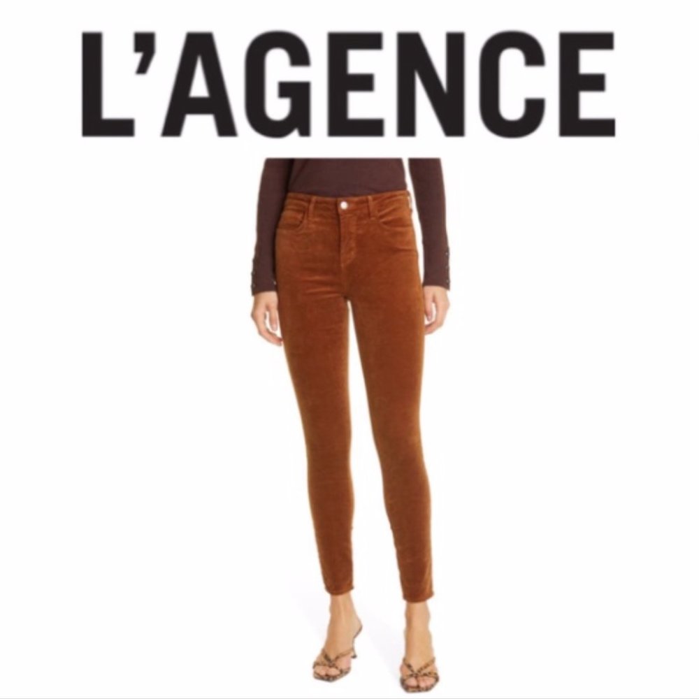 L'Agence Marguerite Skinny Jeans in Dark Copper Daco 27